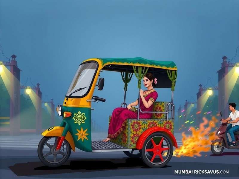 Mumbai Rickshaw Rush Fan Art Mumbai Rickshaw Rush fan art showing a rickshaw with Madhubani painting
